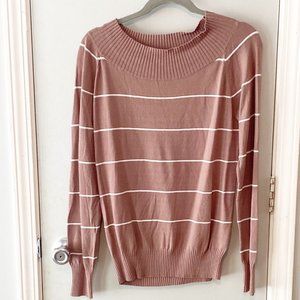 NEW Hem & Thread Ballet Neck Sweater Size M 